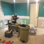 Pain Cave Remodel - Drywalled and sanded 2