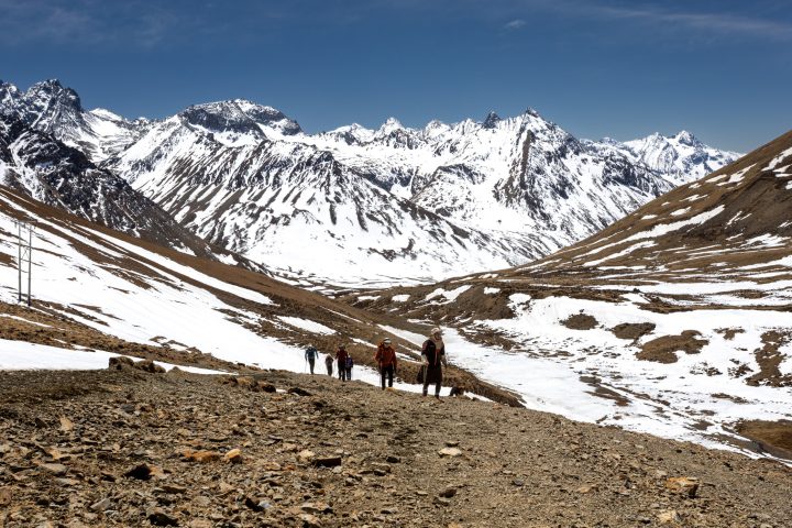 Hiking up to the Pass